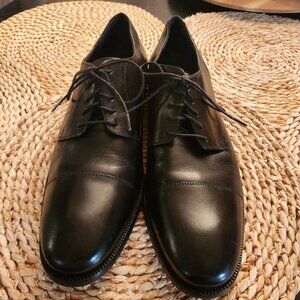Men's Cole Haan Black Leather Oxford Dress Shoes with Cap Toe Design Size 13